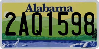 AL license plate 2AQ1598