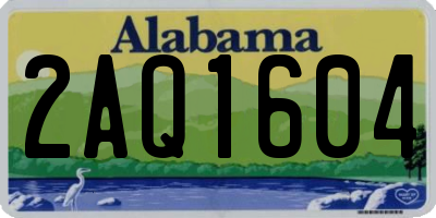 AL license plate 2AQ1604