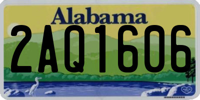 AL license plate 2AQ1606