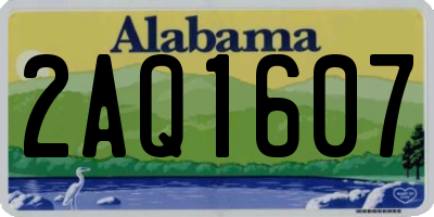 AL license plate 2AQ1607