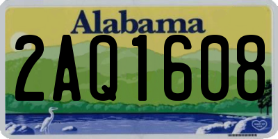 AL license plate 2AQ1608