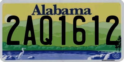 AL license plate 2AQ1612