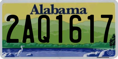 AL license plate 2AQ1617