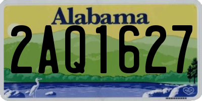 AL license plate 2AQ1627
