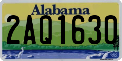 AL license plate 2AQ1630