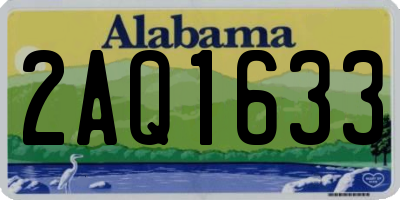 AL license plate 2AQ1633