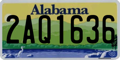 AL license plate 2AQ1636