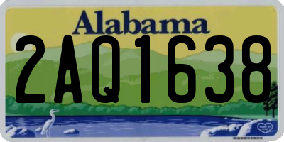AL license plate 2AQ1638
