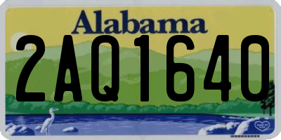 AL license plate 2AQ1640