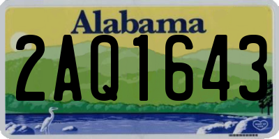 AL license plate 2AQ1643