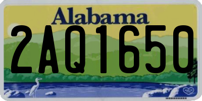 AL license plate 2AQ1650