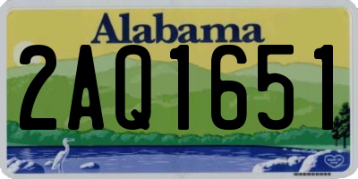 AL license plate 2AQ1651