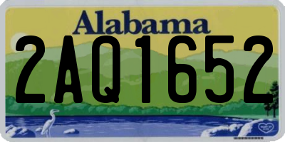 AL license plate 2AQ1652