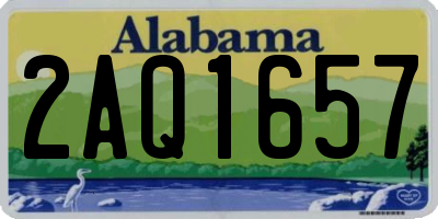 AL license plate 2AQ1657