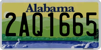 AL license plate 2AQ1665