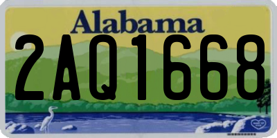 AL license plate 2AQ1668