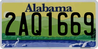 AL license plate 2AQ1669