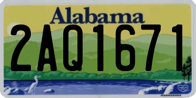 AL license plate 2AQ1671