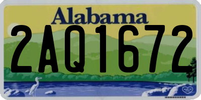 AL license plate 2AQ1672