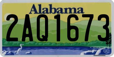 AL license plate 2AQ1673