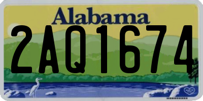 AL license plate 2AQ1674