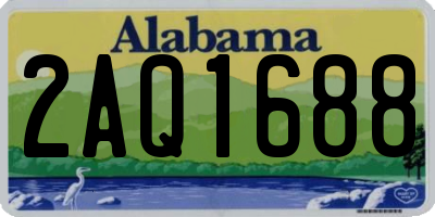 AL license plate 2AQ1688