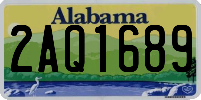 AL license plate 2AQ1689