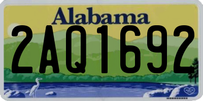 AL license plate 2AQ1692
