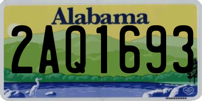AL license plate 2AQ1693