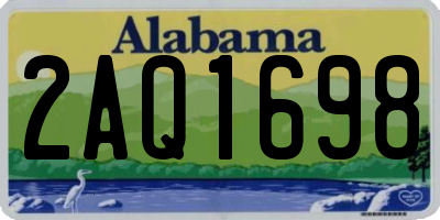 AL license plate 2AQ1698