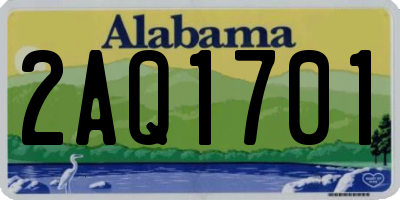 AL license plate 2AQ1701
