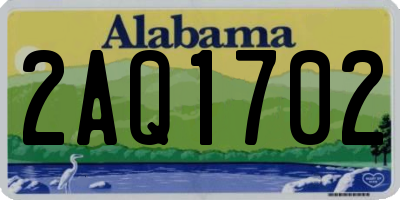 AL license plate 2AQ1702