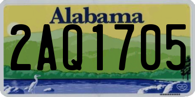 AL license plate 2AQ1705
