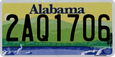AL license plate 2AQ1706