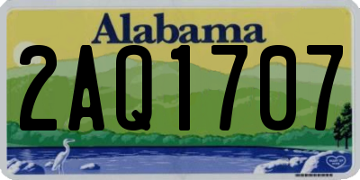 AL license plate 2AQ1707