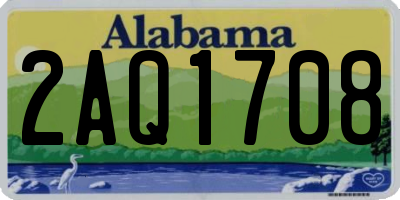 AL license plate 2AQ1708