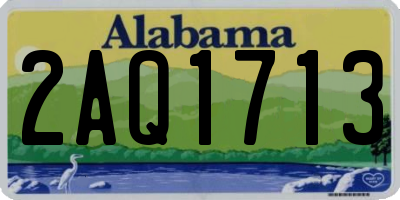 AL license plate 2AQ1713
