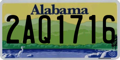 AL license plate 2AQ1716