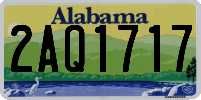 AL license plate 2AQ1717