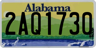 AL license plate 2AQ1730