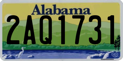 AL license plate 2AQ1731
