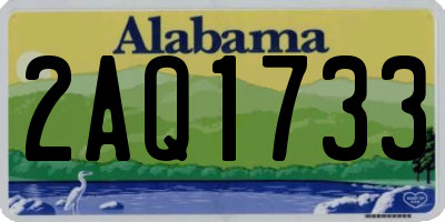 AL license plate 2AQ1733