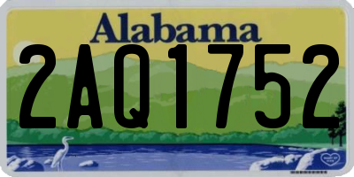 AL license plate 2AQ1752