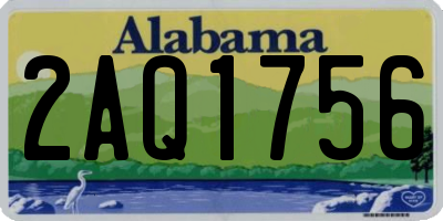 AL license plate 2AQ1756
