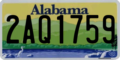 AL license plate 2AQ1759