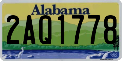 AL license plate 2AQ1778