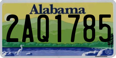 AL license plate 2AQ1785