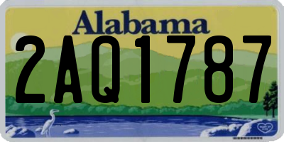 AL license plate 2AQ1787