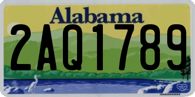 AL license plate 2AQ1789