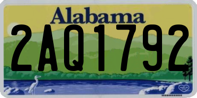 AL license plate 2AQ1792